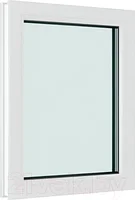 Окно ПВХ Brusbox Одностворчатое Глухое 3 стекла (1400x800x70)