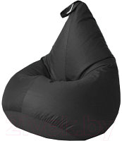 Бескаркасное кресло Kreslomeshki Груша-Капля XXL / GK-135x100-CH (черный)