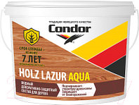 Защитно-декоративный состав CONDOR Holz Lazur Aqua (9кг, маренго светлый)