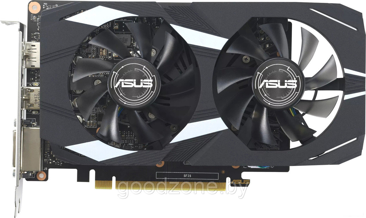 Видеокарта ASUS Dual GeForce GTX 1650 OC Edition 4GB GDDR6 EVO DUAL-GTX1650-O4GD6-P-EVO - фото 1 - id-p225909416