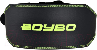 Пояс для пауэрлифтинга BoyBo Premium (L, черный/зеленый) - фото 1 - id-p225899133