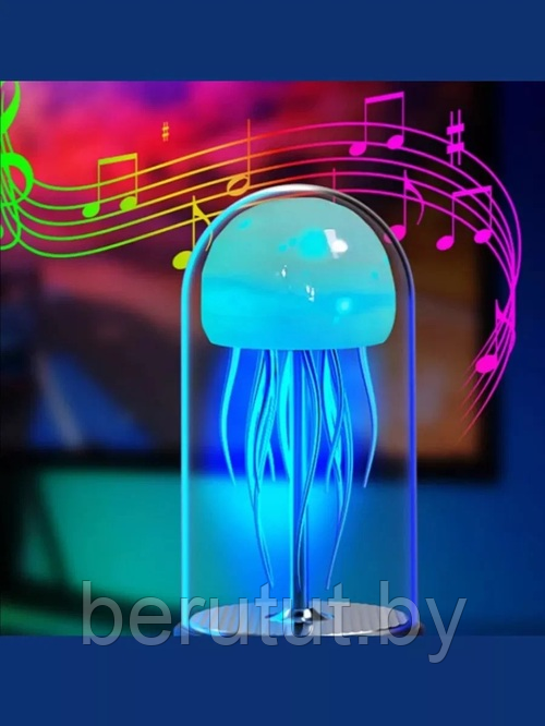 Беспроводная колонка, светильник-ночник медуза (с LED подсветкой) - фото 3 - id-p225914053