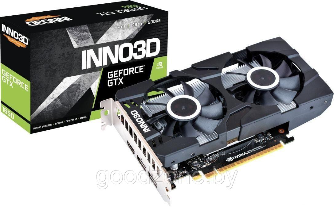 Видеокарта Inno3D GeForce GTX 1650 Twin X2 OC 4GB GDDR6 N16502-04D6X-1177VA25 - фото 1 - id-p225908659