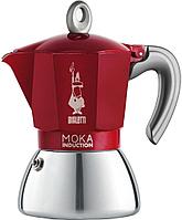 Гейзерная кофеварка Bialetti Moka Induction (4 порции, красный)