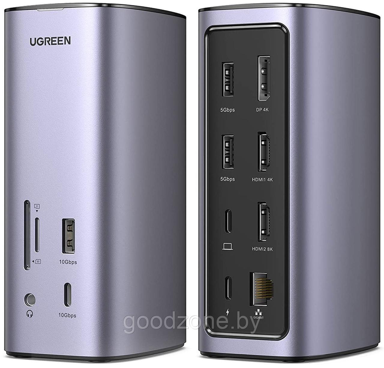 Док-станция Ugreen USB C Triple Display Docking Station 12-in-1 90325 - фото 1 - id-p225908698