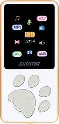 MP3 плеер Digma S4 8GB (белый/оранжевый) - фото 1 - id-p225908721