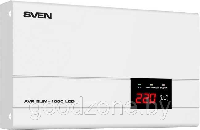 Стабилизатор напряжения SVEN AVR SLIM-1000 LCD - фото 1 - id-p225908729