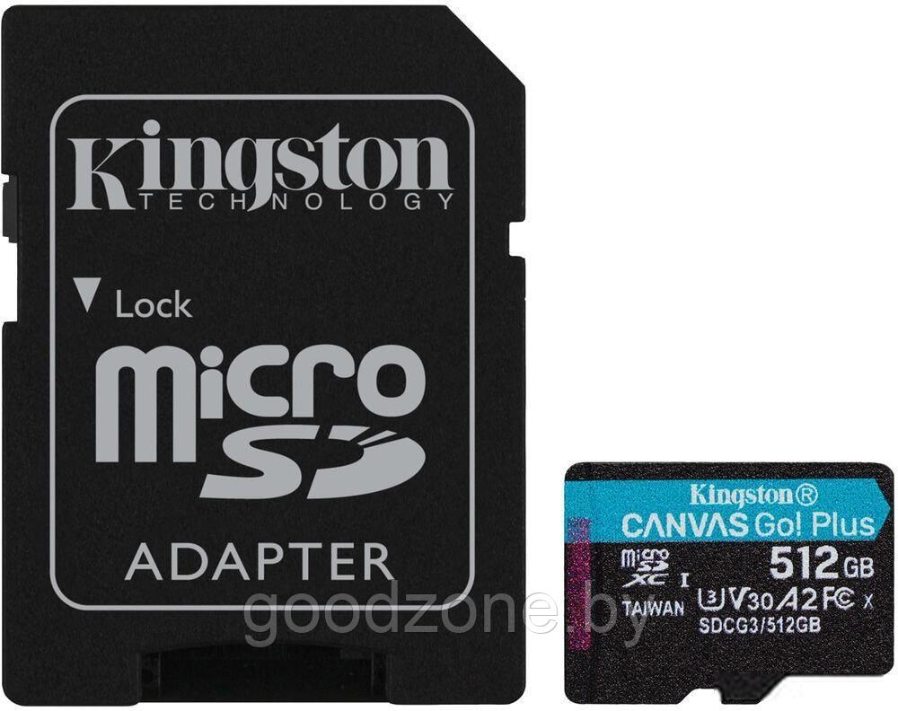 Карта памяти Kingston Canvas Go! Plus microSDXC 512GB (с адаптером) - фото 1 - id-p225907913