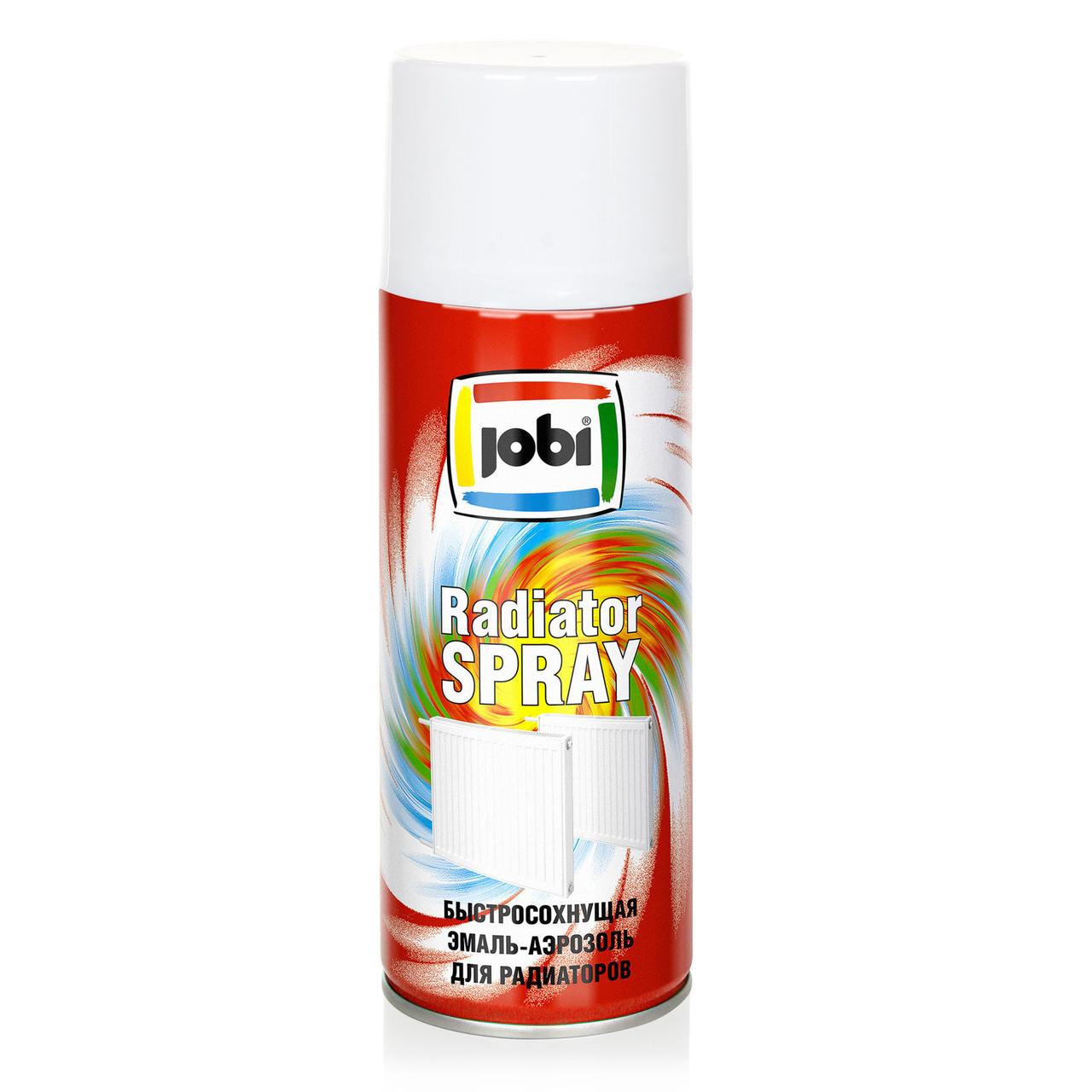 Эмаль аэрозольная для радиаторов белая JOBI RadiatorSpray (520мл/270гр) - фото 1 - id-p225914054