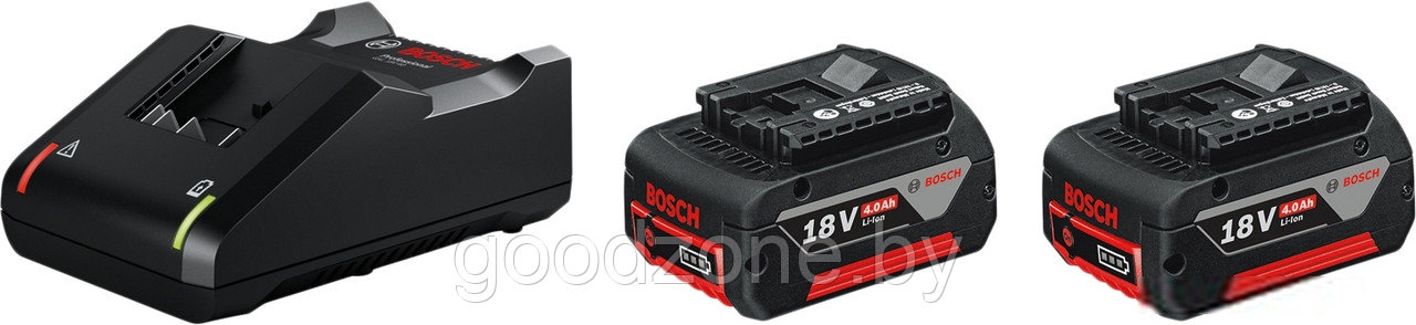 Аккумулятор с зарядным устройством Bosch GBA 18V+GAL 18V-40 Professional 1600A019S0 (18В/4 Ah + 14.4-18В) - фото 1 - id-p225912235