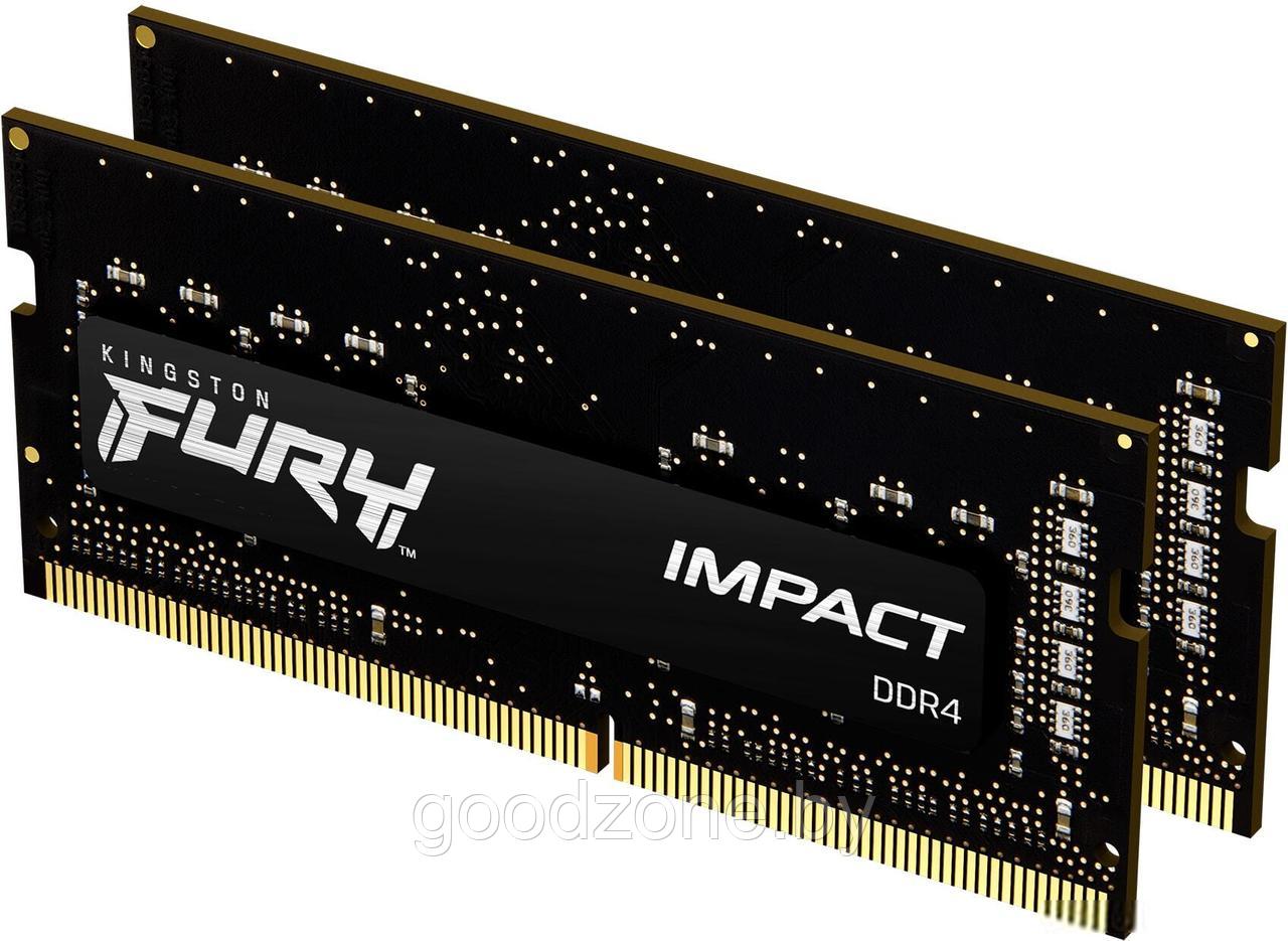 Оперативная память Kingston FURY Impact 2x16GB DDR4 SODIMM PC4-21300 KF426S16IBK2/32 - фото 1 - id-p225908148