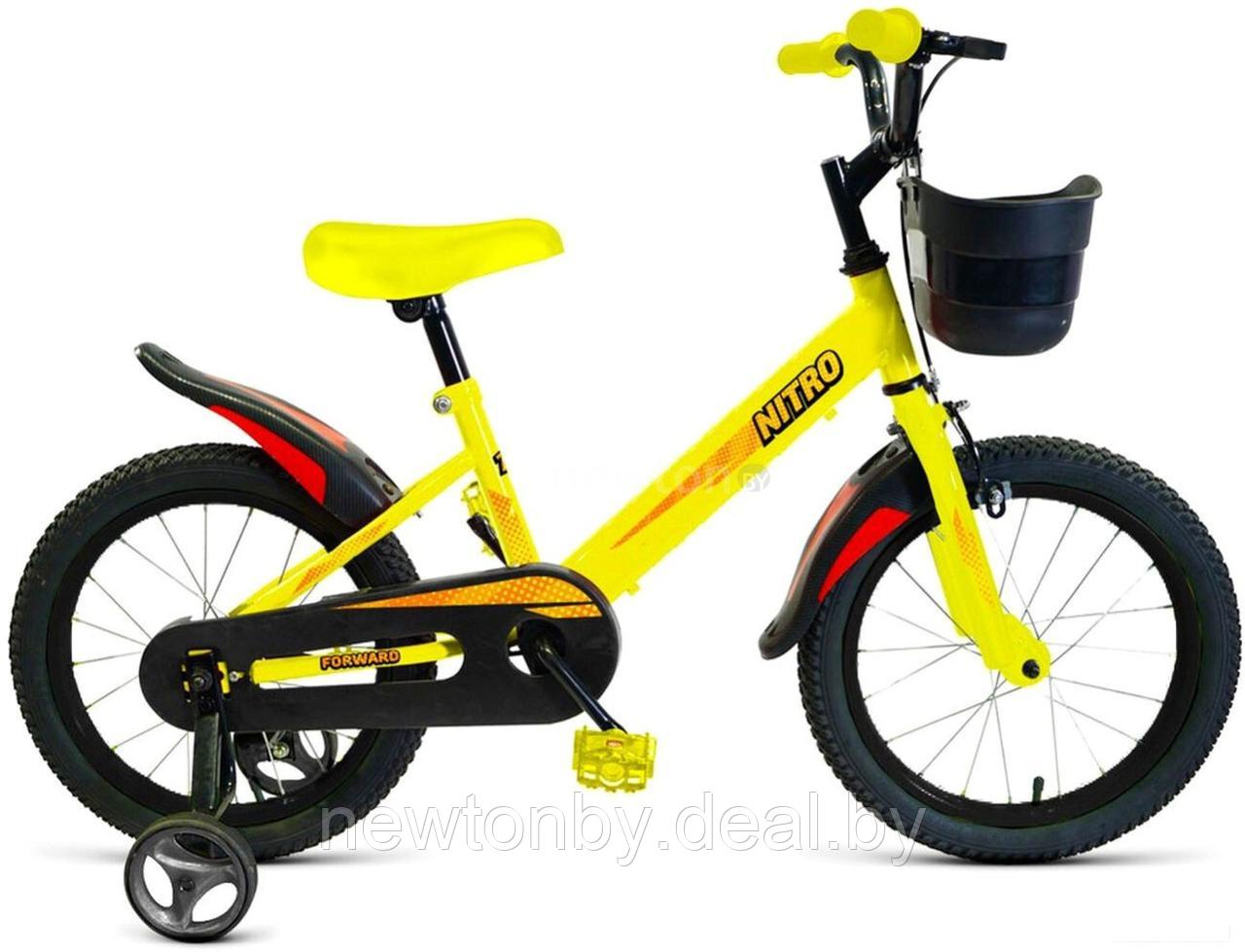 Детский велосипед Forward Nitro 16 2023 (желтый) - фото 1 - id-p225921992
