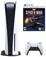 Игровая приставка Sony PlayStation 5 + Игра PS Marvel Spider-Man: Miles Morales