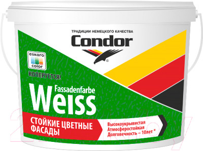 Краска CONDOR Fassadenfarbe Weiss (15кг) - фото 1 - id-p225916788