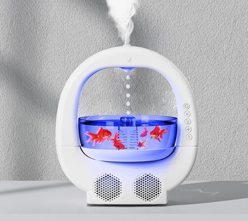 Антигравитационный увлажнитель воздуха Аквариум с Bluetooth колонкой "Like a fish in water" - фото 4 - id-p225922461