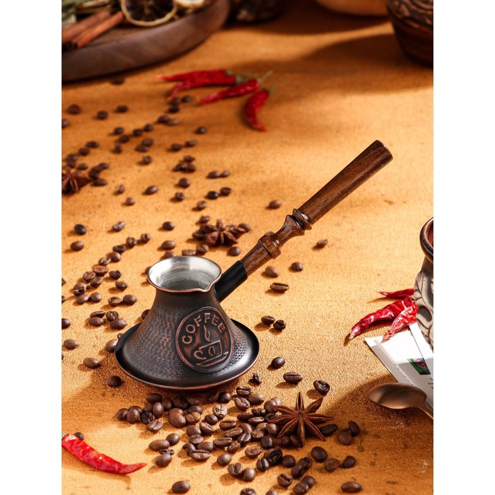 Турка для кофе "Армянская джезва", для индукционных плит, медная, 150 мл - фото 5 - id-p225922524