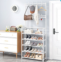 Стойка для вещей для обуви и одежды с полками и крючками Simple Lifestyle 172х60х24см.