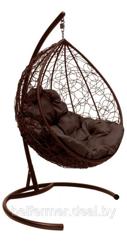 Кресло подвесное M-Group Капля (коричневая подушка) - фото 1 - id-p225922821