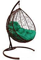 Кресло подвесное M-Group Капля (зеленая подушка)