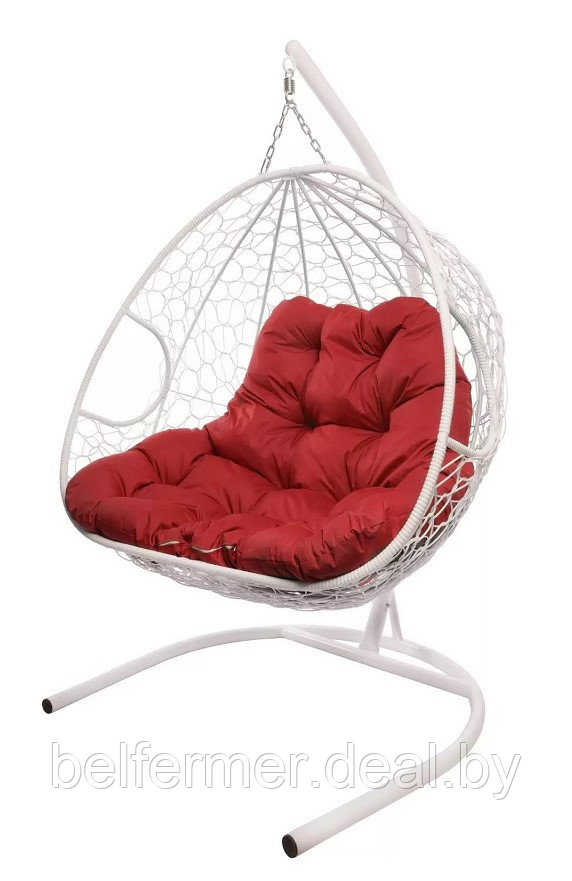Кресло подвесное M-Group Для двоих (красная подушка) - фото 1 - id-p225922828