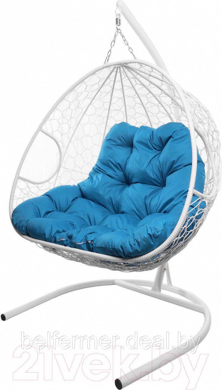 Кресло подвесное M-Group Для двоих (голубая подушка) - фото 1 - id-p225922831