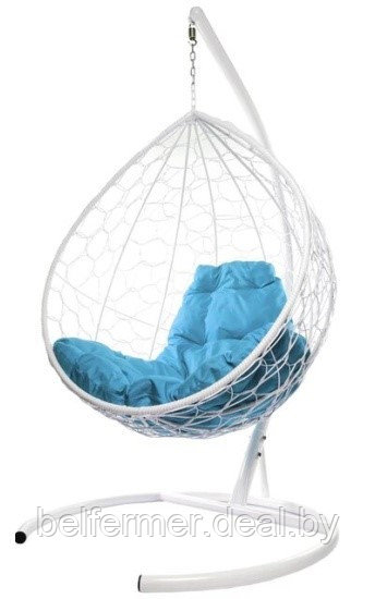Кресло подвесное M-Group Капля (голубая подушка) - фото 1 - id-p225922832