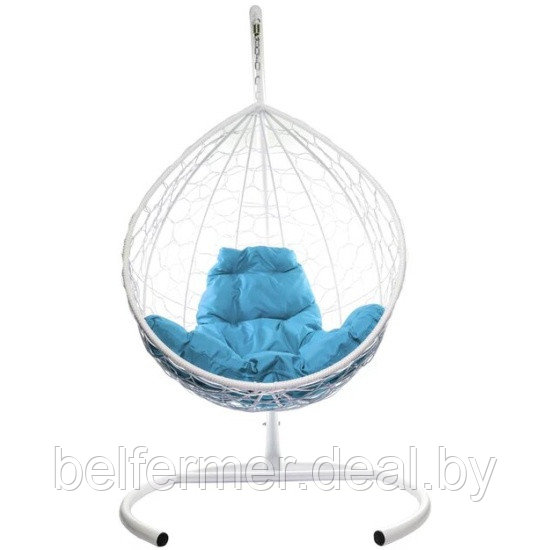 Кресло подвесное M-Group Капля (голубая подушка) - фото 2 - id-p225922832