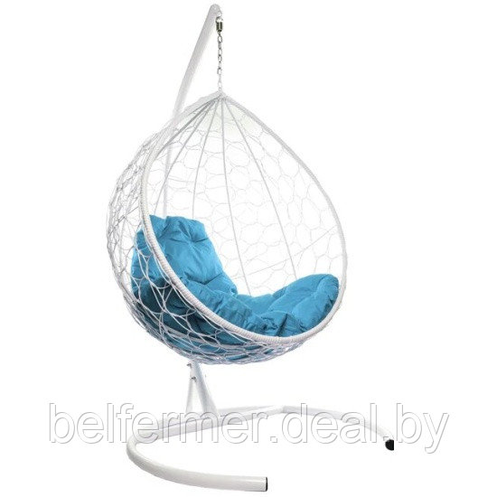 Кресло подвесное M-Group Капля (голубая подушка) - фото 3 - id-p225922832