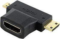 5bites HH1805FM-T Переходник HDMI F - micro+miniHDMI M