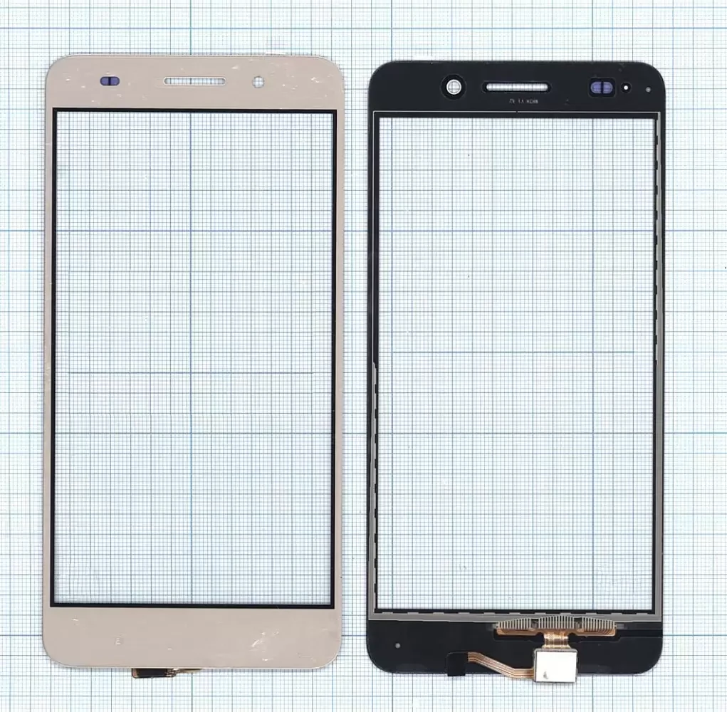 Сенсорное стекло (тачскрин) для Huawei Y6 II LTE (CAM-L21), золотой - фото 1 - id-p225924249