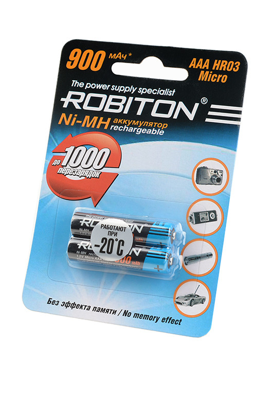 Аккумулятор Robiton 900MHAAA-2 BL2, 1 штука - фото 1 - id-p225924276