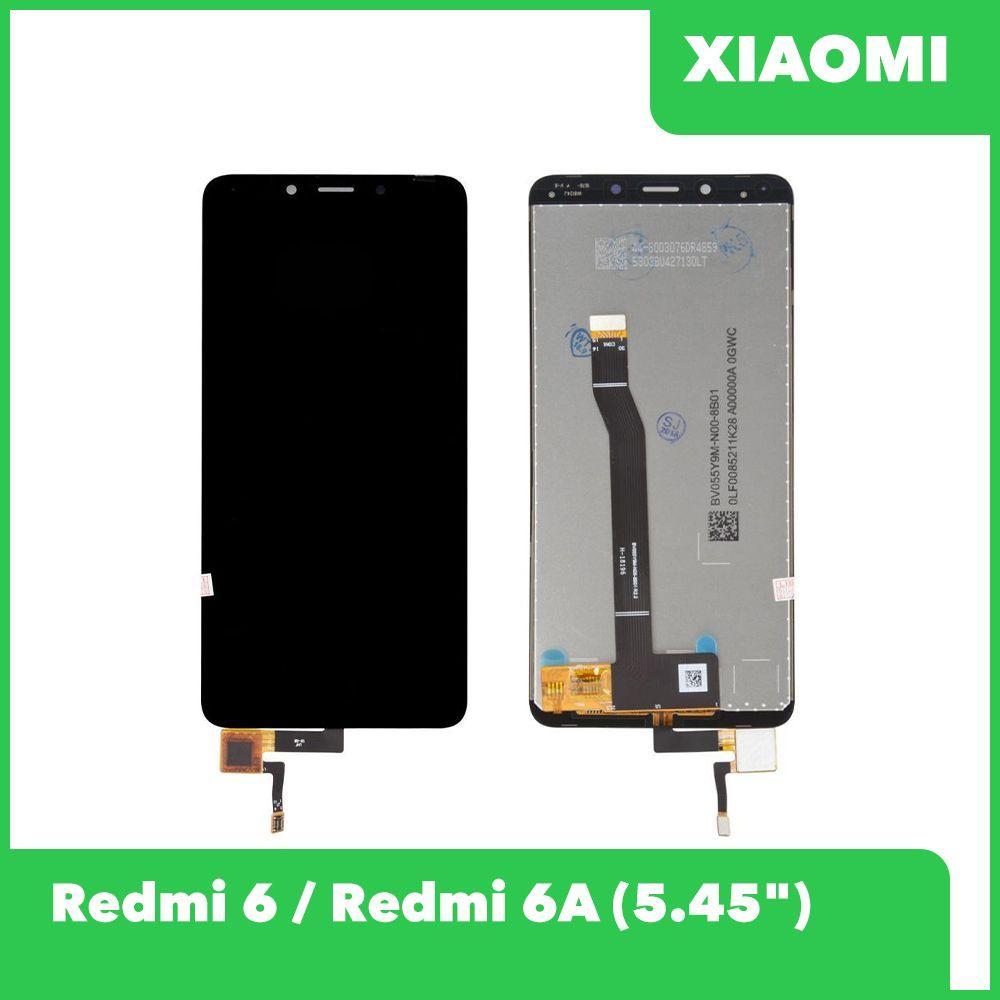 LCD дисплей для Xiaomi Redmi 6, 6A в сборе с тачскрином (черный) - фото 1 - id-p225924294