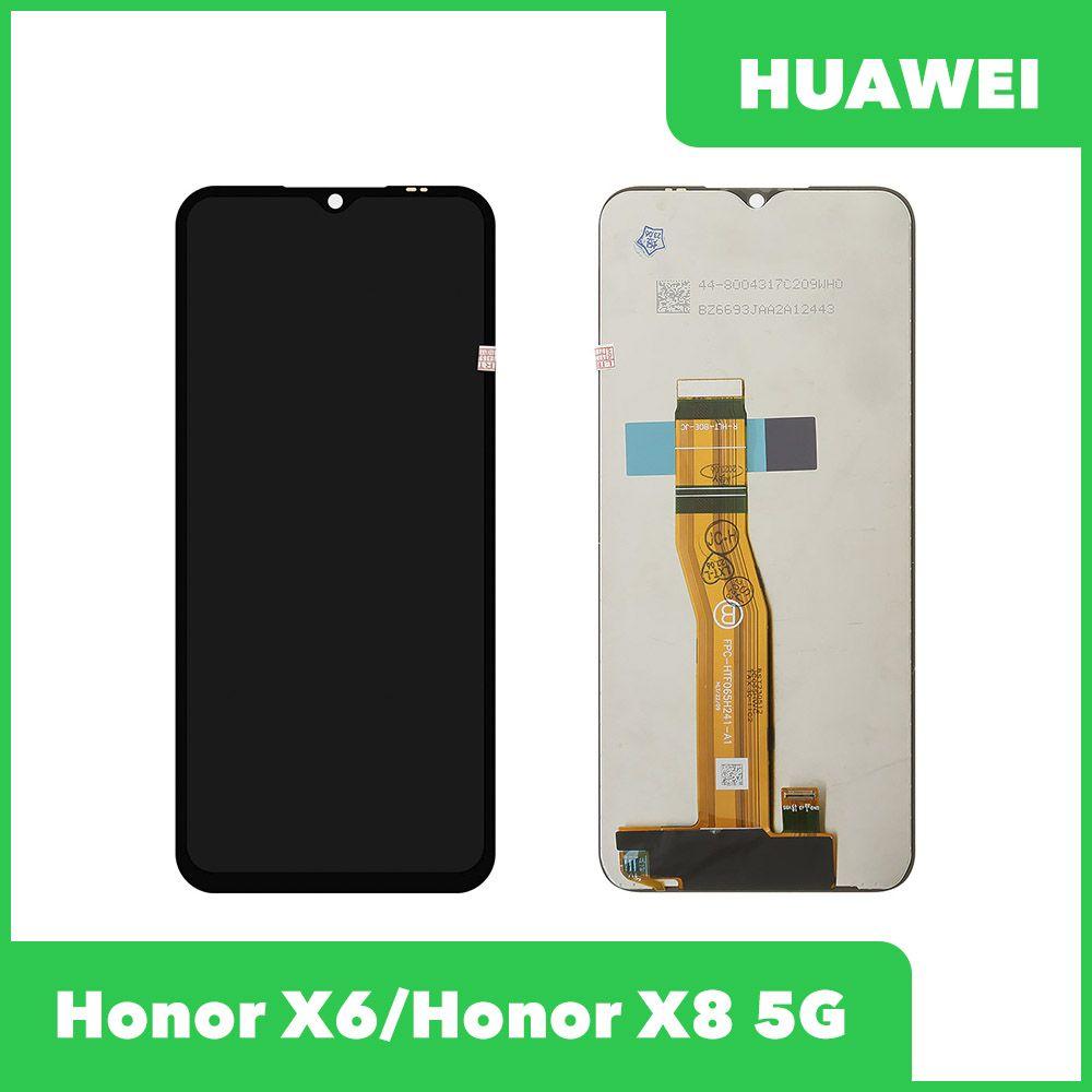 LCD дисплей для Huawei Honor X6 (VNE-LX1), Honor X8 5G (VNE-N41) с тачскрином 100% оригинал (черный) - фото 1 - id-p225924371