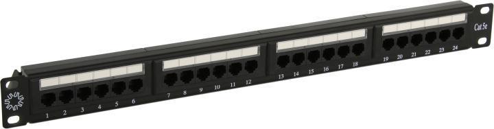 Коммутационная панель Patch Panel 19" 1U UTP 24 port кат.5e 5bites PPU55-07 разъём KRONE&110 (dual IDC) - фото 1 - id-p225924206