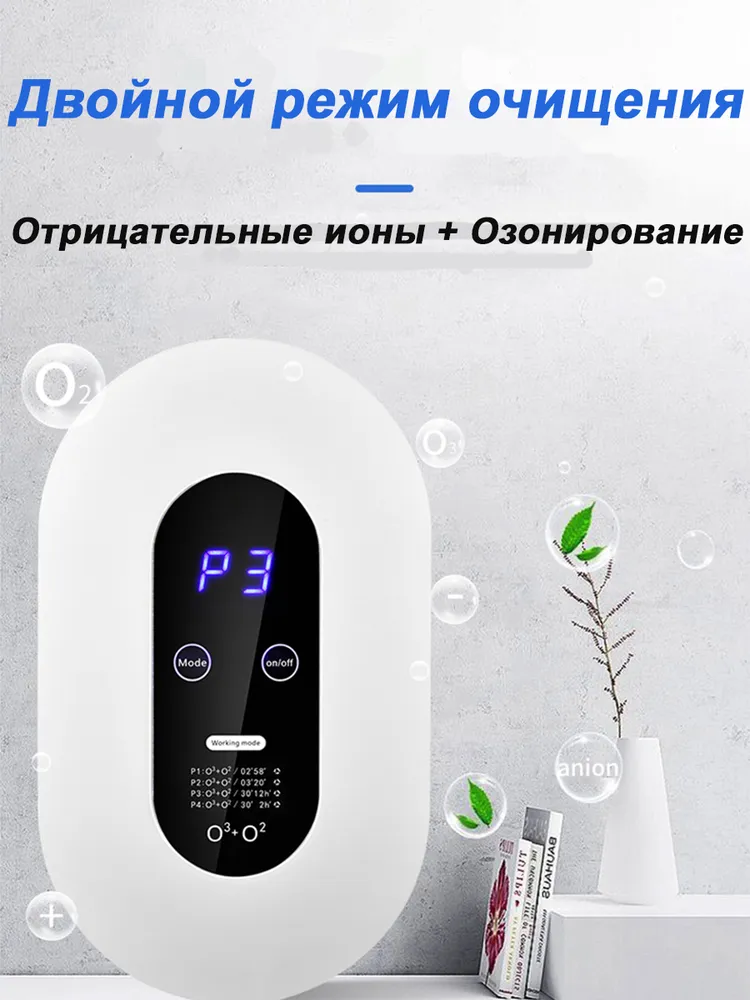 Портативный очиститель воздуха с функцией озонации и ионизации Air Purifier, 220 V (4 режима работы) / - фото 9 - id-p225924761