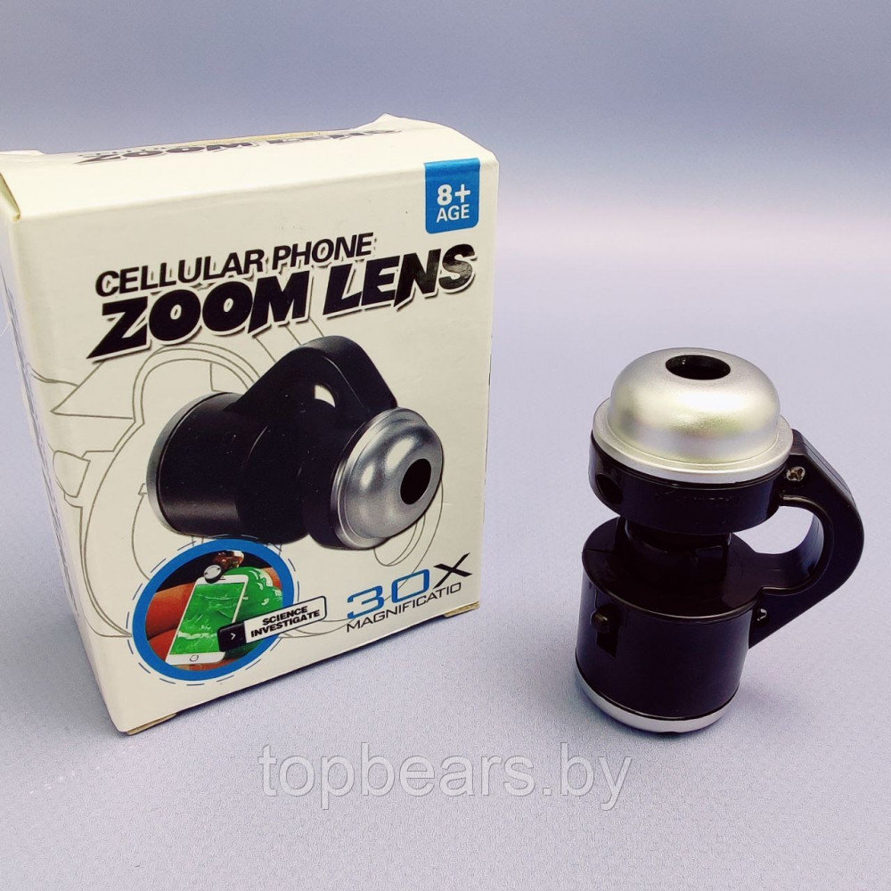 Объектив - микроскоп (увеличитель) на камеру Cellular Phone ZOOM LENS 30-ти кратный - фото 9 - id-p179745212