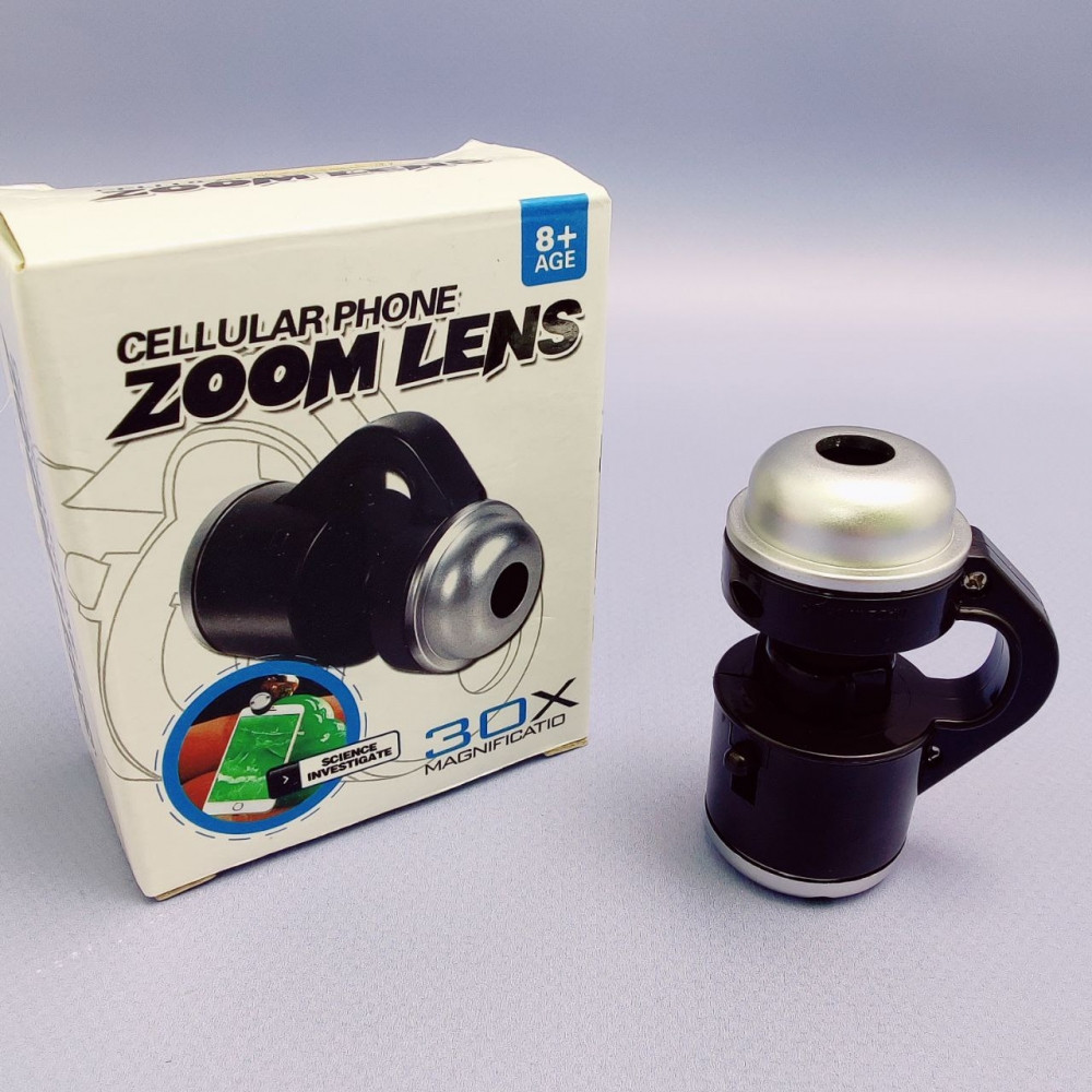Объектив - микроскоп (увеличитель) на камеру Cellular Phone ZOOM LENS 30-ти кратный - фото 9 - id-p216374919