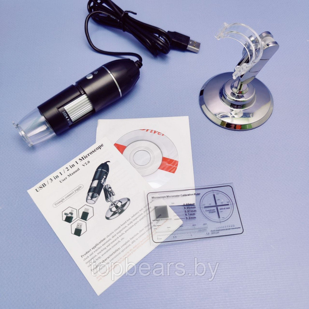 Цифровой USB-микроскоп Digital microscope electronic magnifier (4-х кратный ZOOM, с регулировкой 50-1000) - фото 4 - id-p215963749