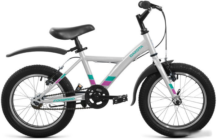 Детский велосипед Forward Dakota 16 2022 (серый/фиолетовый) - фото 1 - id-p225925198