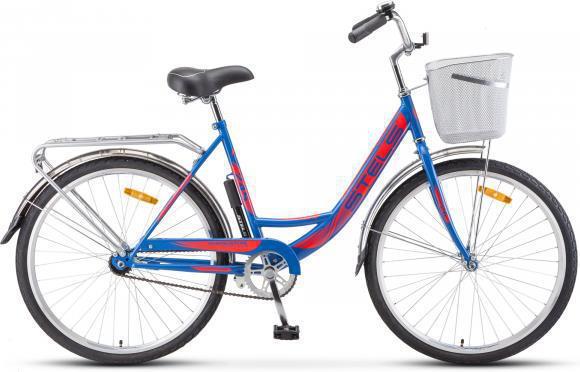 Городской женский велосипед с корзинкой багажником и низкой рамой 19" STELS Navigator 245 C 26 дюймов колеса - фото 1 - id-p225925990