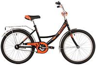 Подростковый городской велосипед 20 дюймов для подростка 6 7 8 9 лет NOVATRACK 203URBAN.BK22 черный