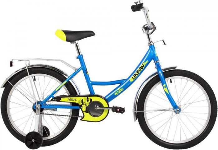 Подростковый велосипед с дополнительными колесами для подростка ребенка 5-6-7-8-9 лет NOVATRACK 203URBAN.BL22