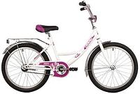 Подростковый велосипед для девочки подростка ребенка 5-6-7-8-9 лет NOVATRACK 203URBAN.WT22 20 дюймов белый