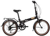 Подростковый складной велосипед скоростной для подростка 6-9 лет NOVATRACK 20AFV.VORTEX.BK4 20 дюймов черный