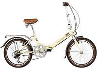 Складной подростковый велосипед городской скоростной для подростка 6-9 лет NOVATRACK 20FAURORA6S.BG4 бежевый
