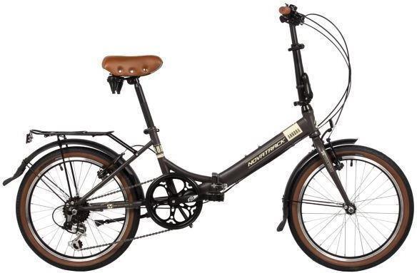 Складной подростковый велосипед городской скоростной для подростка 6-9 лет NOVATRACK 20FAURORA6S.BN4 коричневы