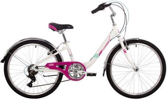 Подростковый велосипед для девочки подростка ребенка 10-11-12-13-14 лет NOVATRACK 24AH7V.ANCONA.12WT4 белый