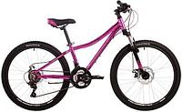 Легкий горный велосипед для девочки подростка 24 дюйма NOVATRACK 24AHD.KATRINA.12GPN4 розовый скоростной