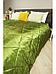 Покрывало из тафты ультрастеп двустороннее стеганое 220х240 евро накидка на кровать диван антикоготь зеленое, фото 7