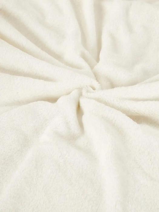 Покрывало белое пушистое флисовое 200х220 евро одеяло на диван кровать травка плед плюшевый большой - фото 7 - id-p225926099
